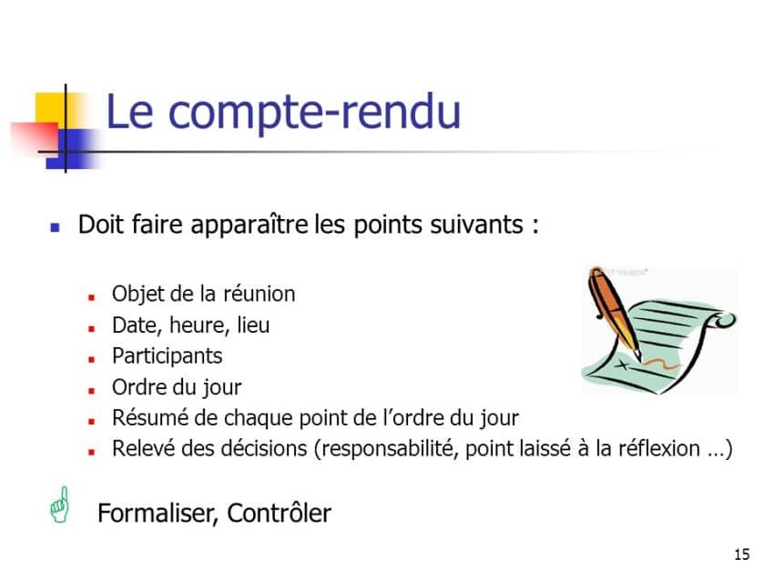 Comment rédiger une réunion de conseil?